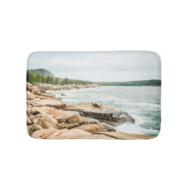 Tapete De Banheiro Acadia Maine Rocky Coastline Ocean Waves
