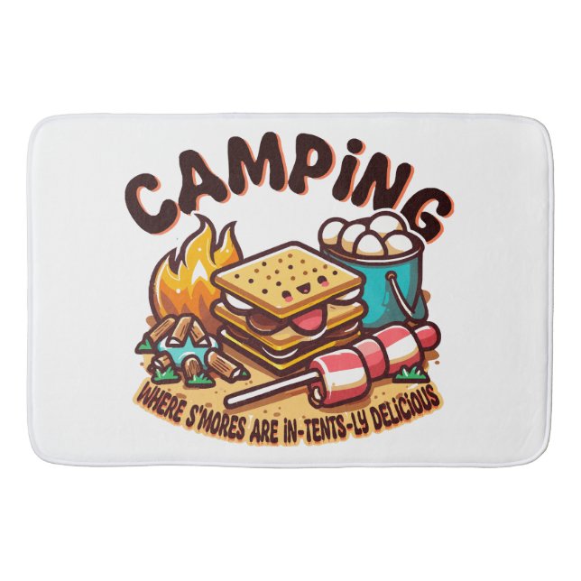 Tapete De Banheiro acampamento de smores (Frente)