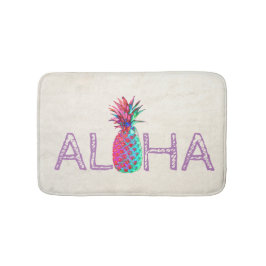 Tapete De Banheiro Adorável Abacaxi Havaiano Aloha