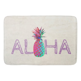 Tapete De Banheiro Adorável Abacaxi Havaiano Aloha