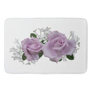 Tapete De Banheiro Adorável Rosa Mauve White