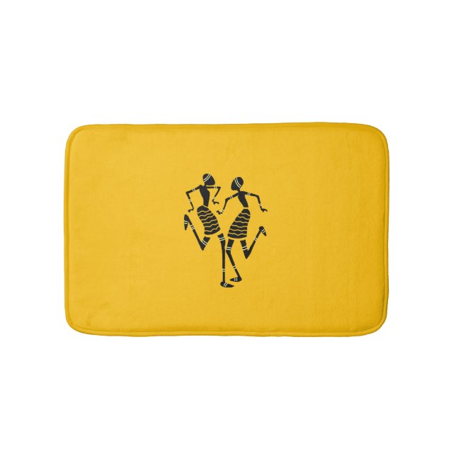 Tapete De Banheiro African Art Silhouette Dancers (frente)