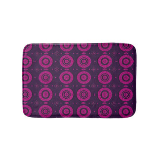 Tapete De Banheiro African Magenta Geometric Circle Pattern Bath Mat