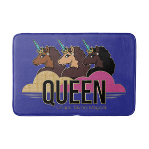 Tapete De Banheiro Afro Unicorn Queen Trio Design