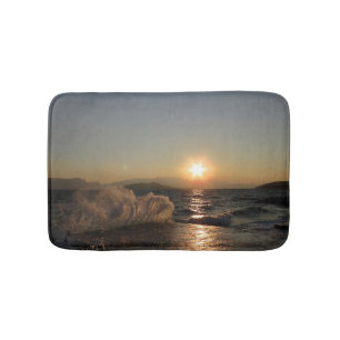 Tapete De Banheiro Água-viva na Croácia belo pôr do sol