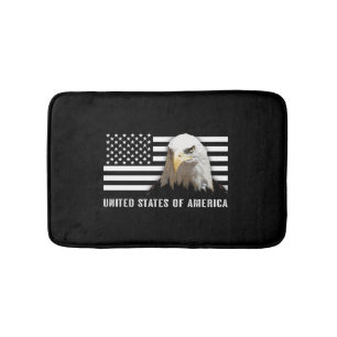 Tapete De Banheiro Águia americana & bandeira dos E.U.