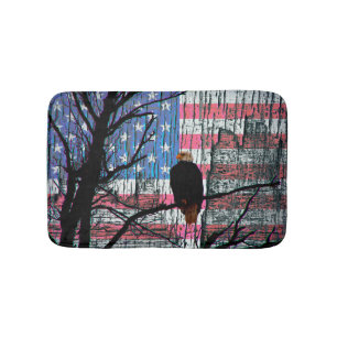 Tapete De Banheiro Águia e Bandeira Americanas