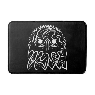 Tapete De Banheiro Águia Tribal Negra