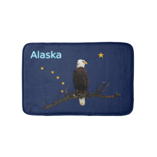 Tapete De Banheiro Alaska Eagle E Flag