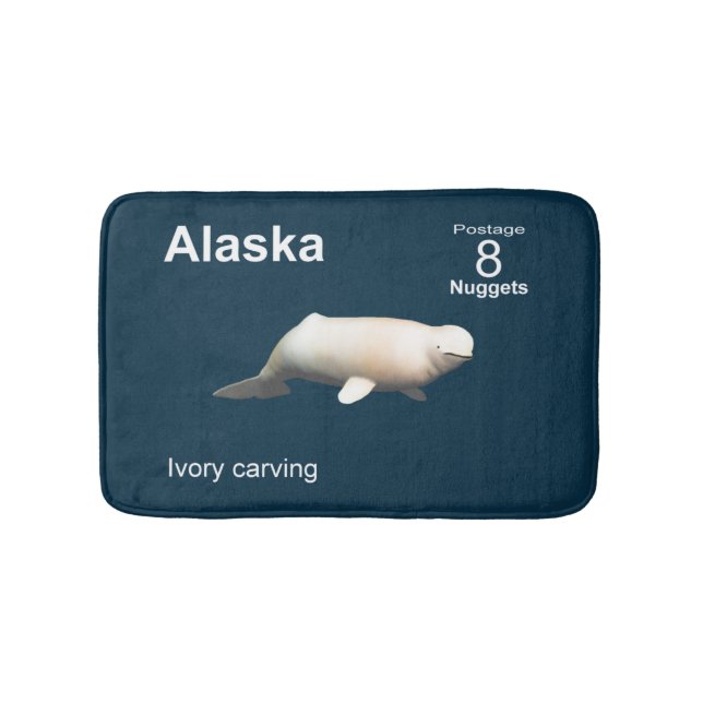 Tapete De Banheiro Alaska Ivory Beluga Baleia (frente)