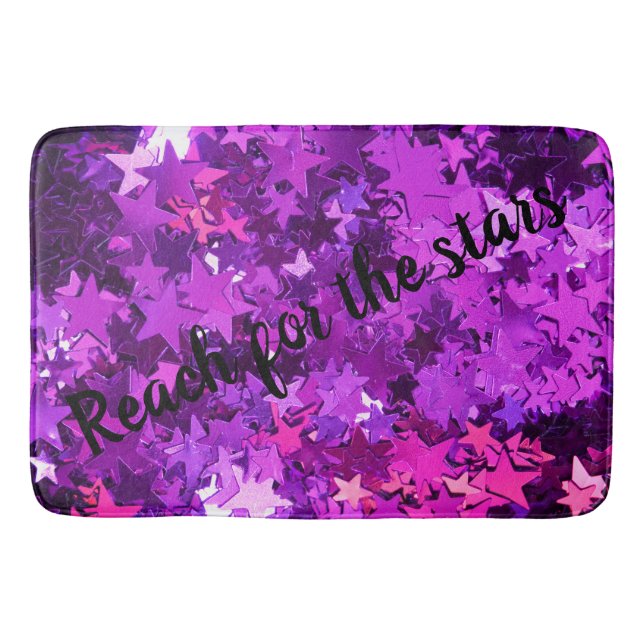 Tapete De Banheiro Alcance para Stars Purple Bath Mat (Frente)