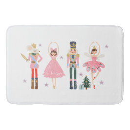 Tapete De Banheiro Alegre quebra-nozes rosa de Natal