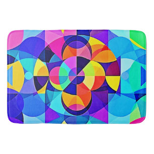 Tapete De Banheiro Alegria Geométrica Vibrante