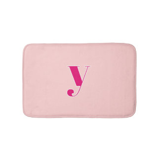 Tapete De Banheiro Alfabetização Inicial Personalizada Rosa e Fuchsia