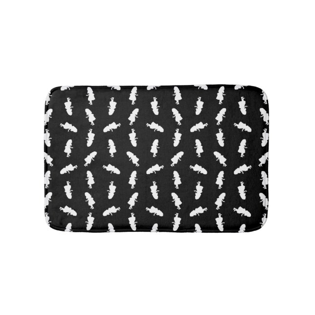 Tapete De Banheiro Alice Silhouette Pattern de Alice no País das Mara (frente)