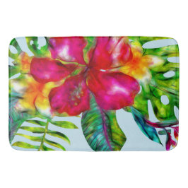 Tapete De Banheiro Aloha Brilho Elétrico Pop Tropical Floral