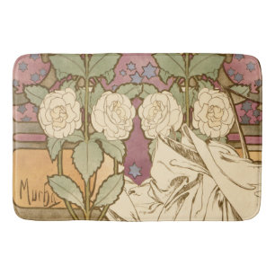 Tapete De Banheiro Alphonse Mucha Estrelas Elegantes Art Nouveau Camé