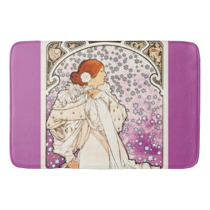 Tapete De Banheiro Alphonse Mucha La Dame 1896 Art Nouveau Vintage