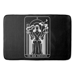 Tapete De Banheiro Alta Sacerdotisa do Tarot Feminina Fumando Maconha