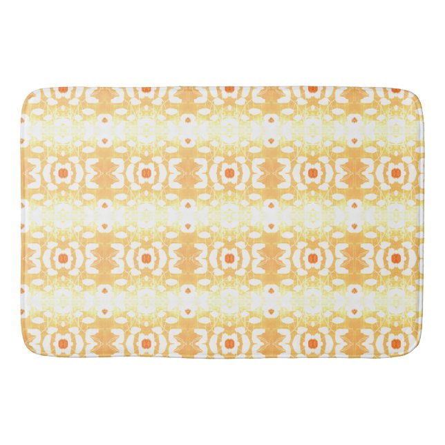 Tapete De Banheiro Amarelo Dourado e Branco (Frente)