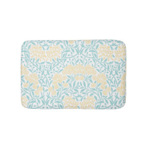 Tapete De Banheiro Amarelo e Aqua Floral Damask