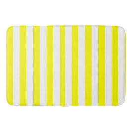 Tapete De Banheiro Amarelo Sol e Listras Brancas Estampado