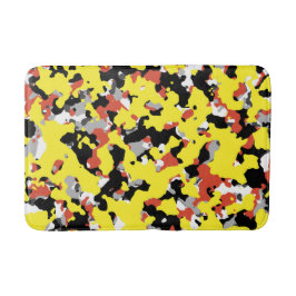 Tapete De Banheiro Amarelo Vermelho Preto Cinza Camuflagem Padrão Cam
