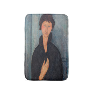 Tapete De Banheiro Amedeo Modigliani - Mulher com Olhos Azuis