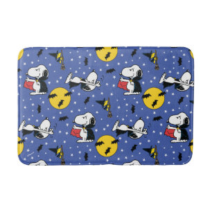 Tapete De Banheiro Amendoins Padrão de Vampiro de Snoopy