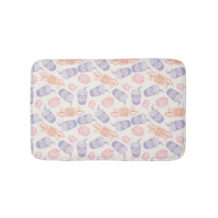 Tapete De Banheiro AMIGOS™ Padrão de Perk Central Pastel