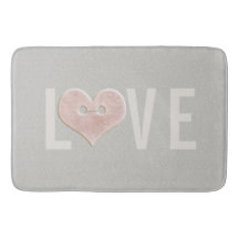 AMOR com Coração Rosa | Bath Mat
