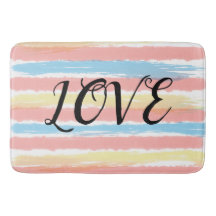 Amor Rosa Azul Amarelo Listras Aquarela