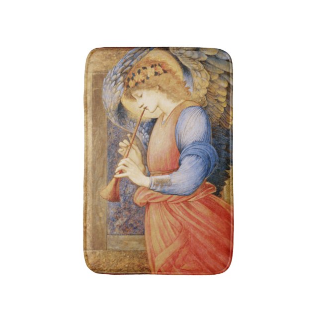Tapete De Banheiro Angel Playing a Flageolet (por Edward Burne-Jones) (Frente Vertical)
