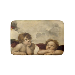 Tapete De Banheiro Angels Cherubs Raphael Santi Sistine Madonna Sweet