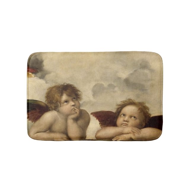 Tapete De Banheiro Angels Cherubs Raphael Santi Sistine Madonna Sweet (frente)