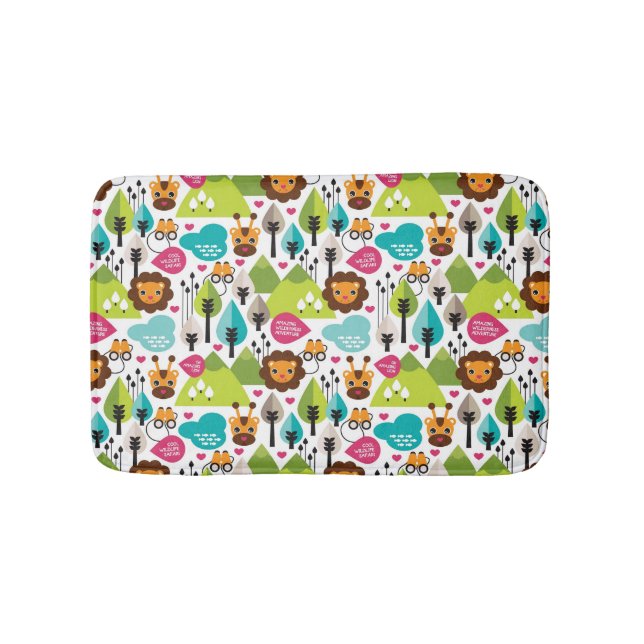 Tapete De Banheiro animais selvagens retros do leão do safari dos (frente)