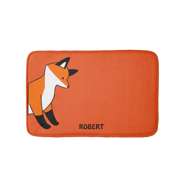 Tapete De Banheiro Animal Fox Orange personalizado (frente)