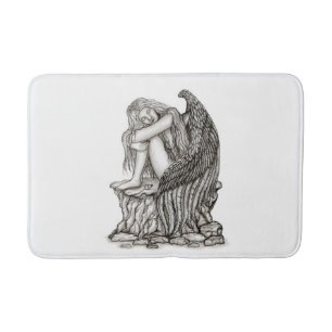 Tapete De Banheiro Anjo dormindo na pedra