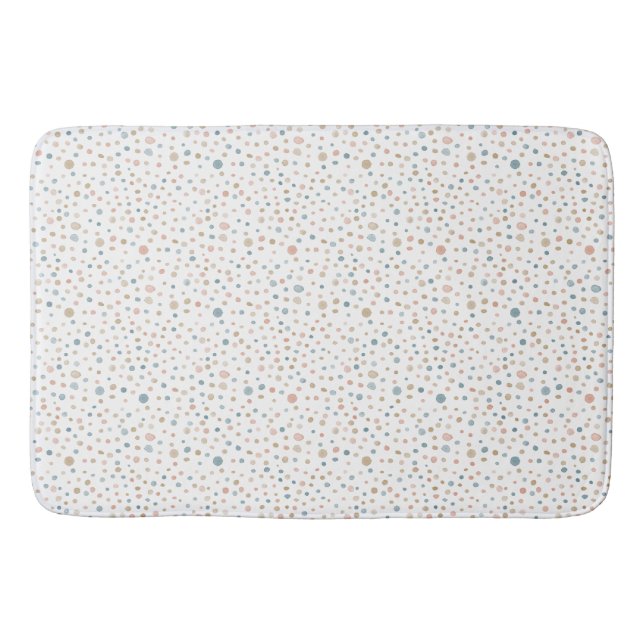Tapete De Banheiro Annie Confetti Watercolor Pontos (Frente)