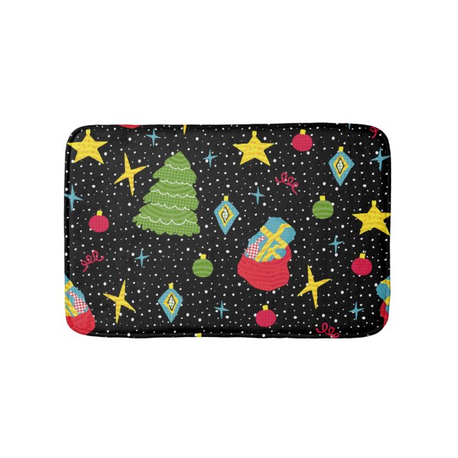 Tapete De Banheiro Ano Novo Festivo: Colorida Sem Costura. (frente)