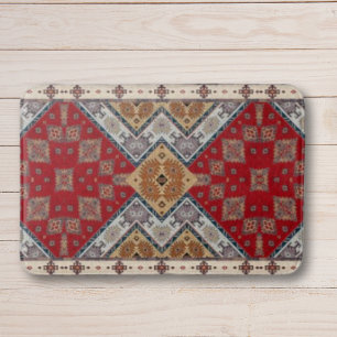 Tapete De Banheiro Antiguidade Vintage Red Beige Kilim Turco