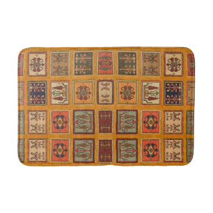 Tapete De Banheiro Antique Vintage Laranja Terracota Quilim Turco