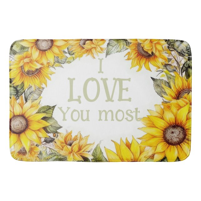 Tapete De Banheiro Ao redor de Sunflower personalizados (Frente)
