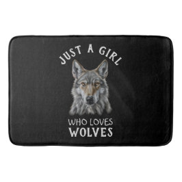 Tapete De Banheiro Apenas uma garota que ama lobos
