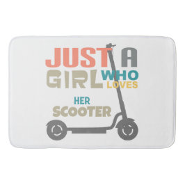 Tapete De Banheiro Apenas uma garota que ama seu patinete