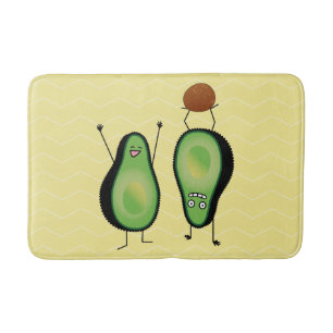 Tapete De Banheiro aplausos engraçada do Avocado fica verde