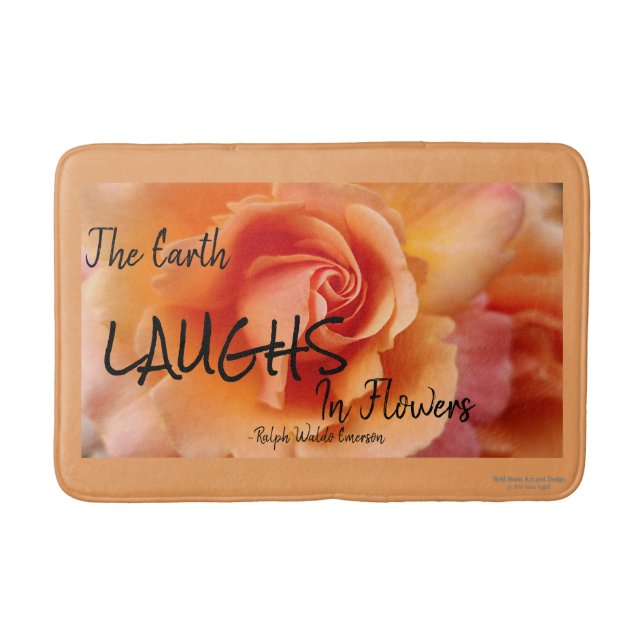 Tapete De Banheiro Apricot Peach Rosa Flower Close (Fechar foto) (Frente)