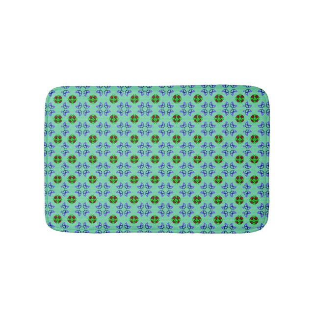 Tapete De Banheiro Aqua Floral (frente)