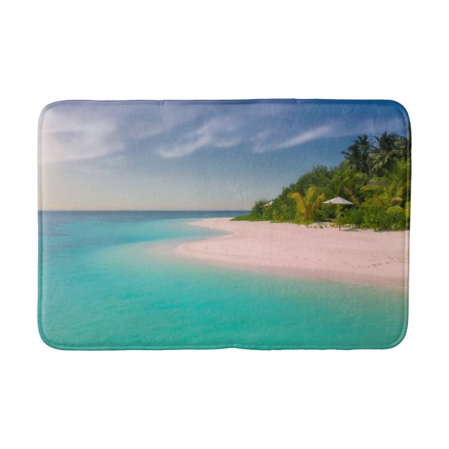 Tapete De Banheiro Aquamarine Ocean Tropical Beach Scenic (Frente)