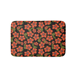 Tapete De Banheiro Aquarela de flores vermelhas